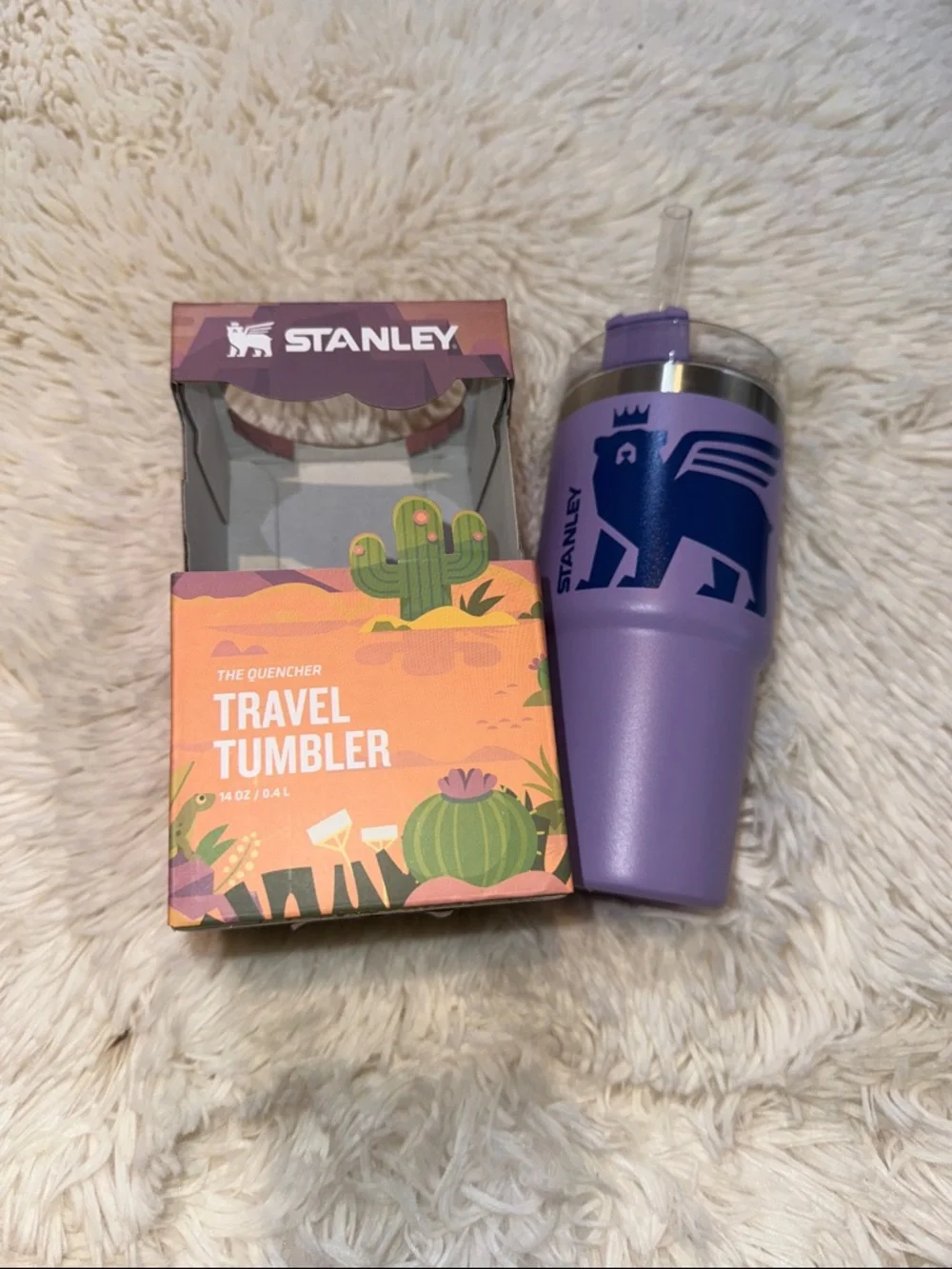 Stanley The Wild Imagination Quencher Tumbler, 14oz, Lavender Cub - Picture 1 of 1